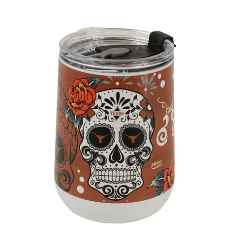 Texas Longhorn Sugar Skulls 18 oz Tumbler - Image 3