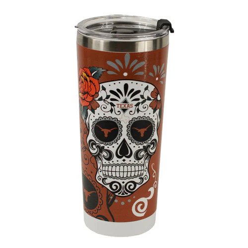 Texas Longhorn Sugar Skulls 24 oz Tumbler - Image 3