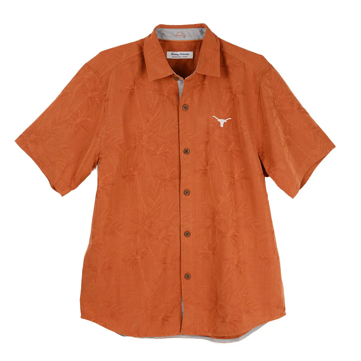 Texas Longhorn Tommy Bahama Coconut Point Palm Vista Shirt (DELFUEGO)