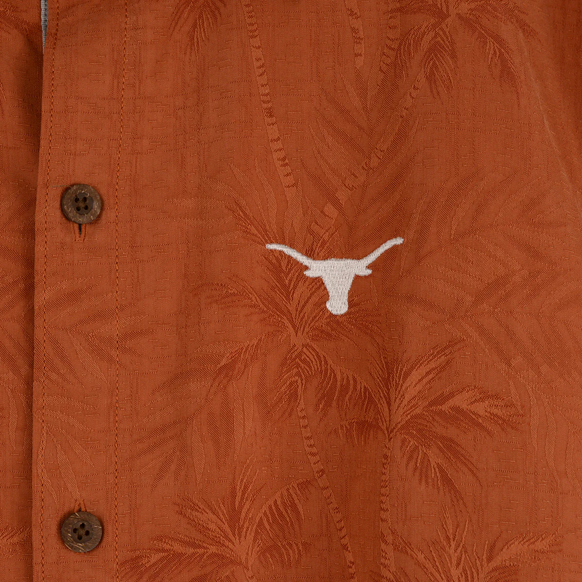 Texas Longhorn Tommy Bahama Coconut Point Palm Vista Shirt (DELFUEGO) - Image 2