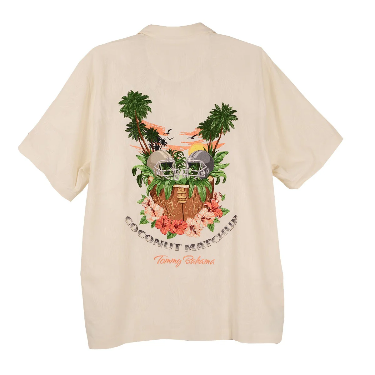 Texas Longhorn Tommy Bahama Sport Coconut Matchup Silk Camp Shirt (Continental) - Image 2