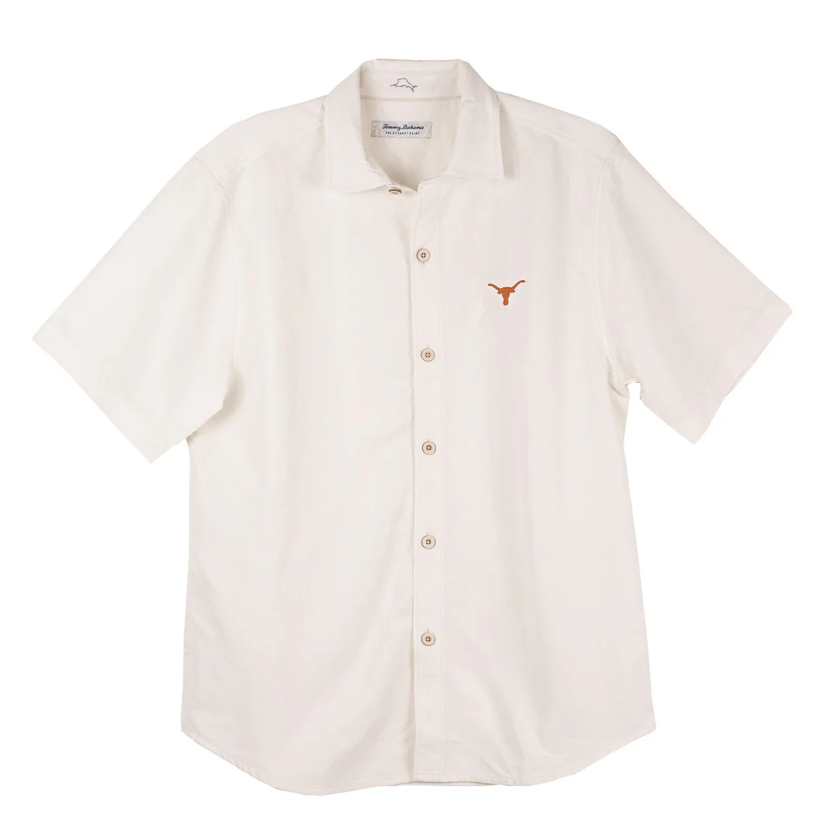 Texas Longhorn Tommy Bahama Sport Coconut Point Palm Vista Shirt (WHT)