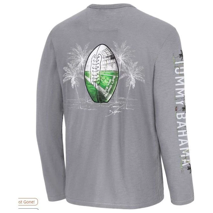 Texas Longhorn Tommy Bahama Sport Oasis Endzone Lux Tee (SHADOW)