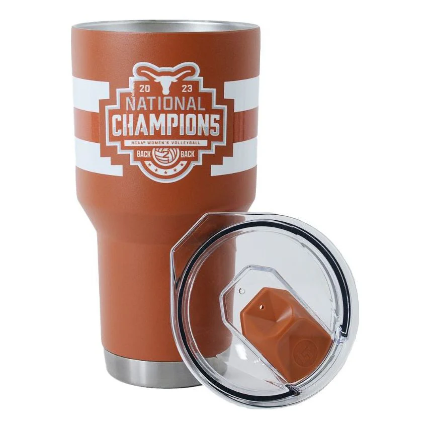 Texas Longhorn Volleyball 2023 National Champions 30 oz Burnt Orange Tumbler