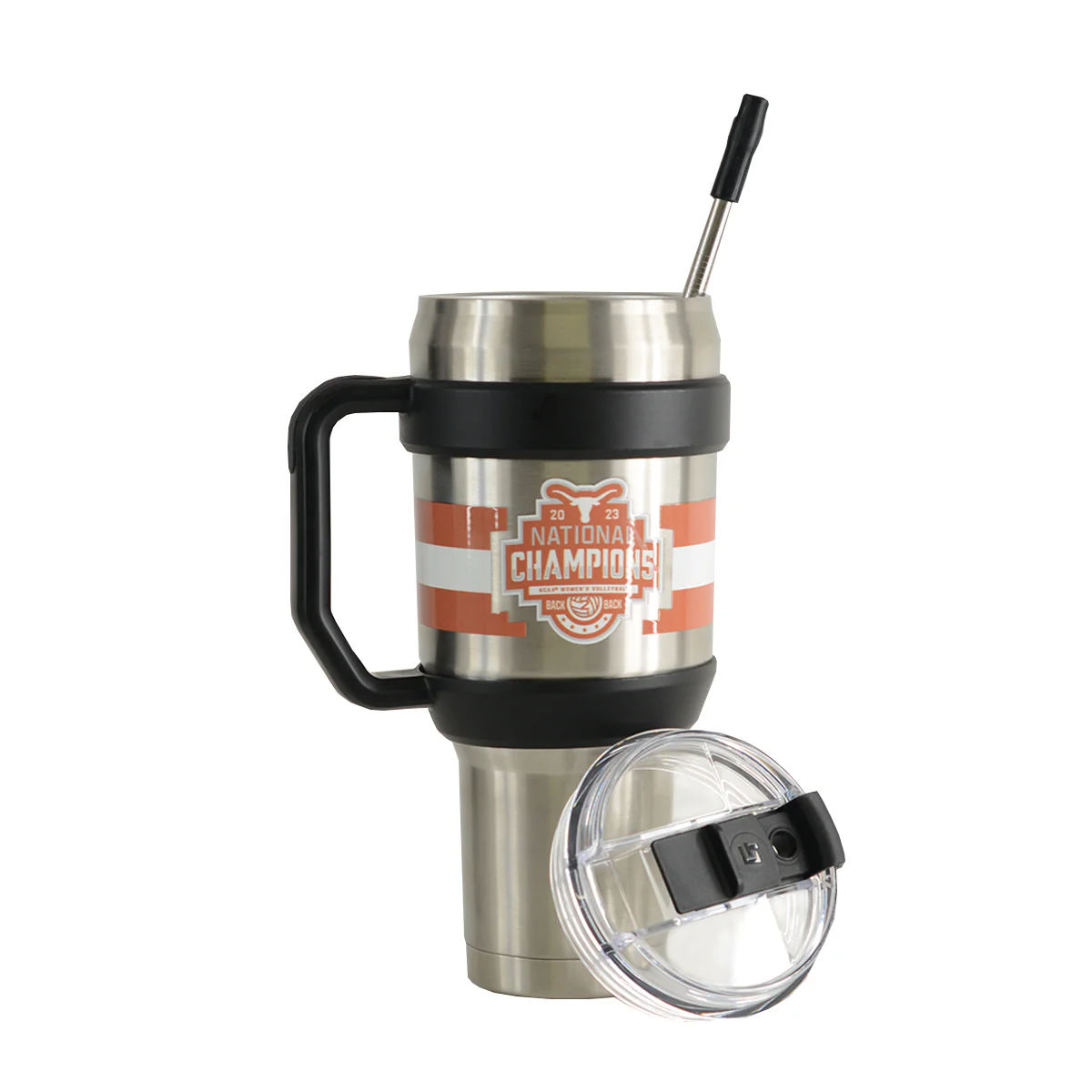 Texas Longhorn Volleyball 5 Times National Champions 40 oz Stainless Tumbler (TX-40H-5TIMES)