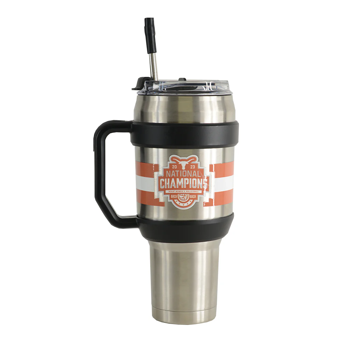 Texas Longhorn Volleyball 5 Times National Champions 40 oz Stainless Tumbler (TX-40H-5TIMES) - Image 2
