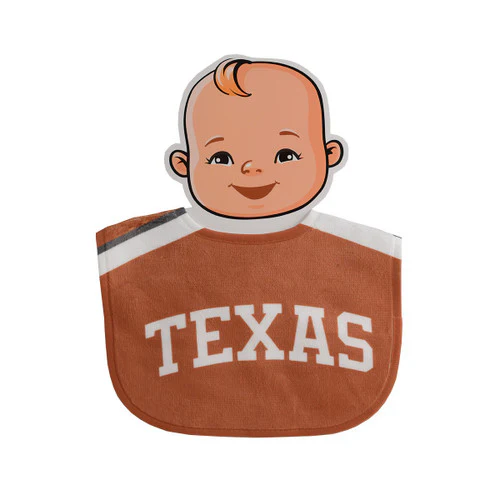 Texas Longhorn Wee Ones Texas Jersey Bib - Image 2