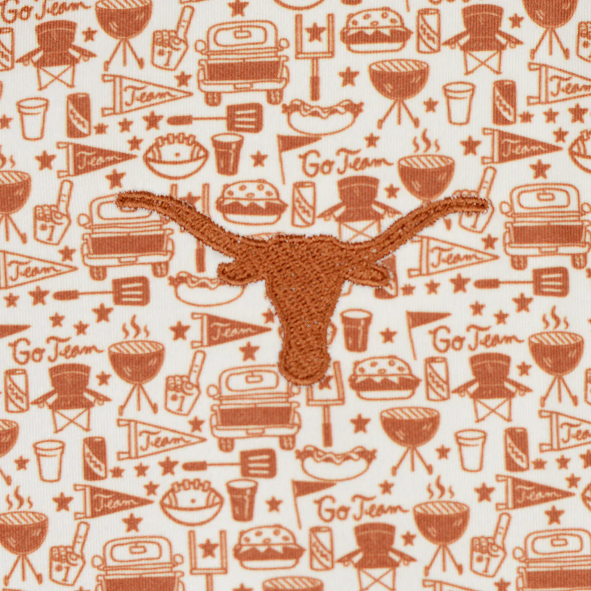 Texas Longhorn Wes & Willy Men's All Over Tailgate Print Embroidered Logo Polo (2348TEX) - Image 2