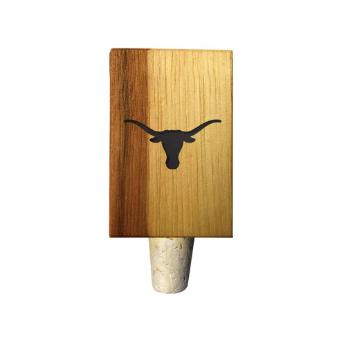 Texas Longhorn Wood Branded Logo Bottle Stopper (UTX-BS) - Image 2