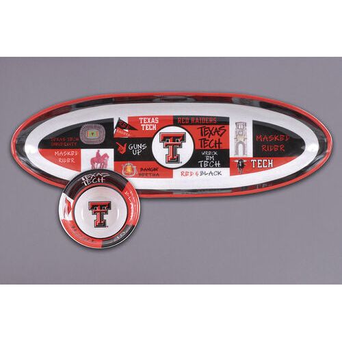 Texas Tech Melamine Oval Chip & Dip (24769) - Image 2