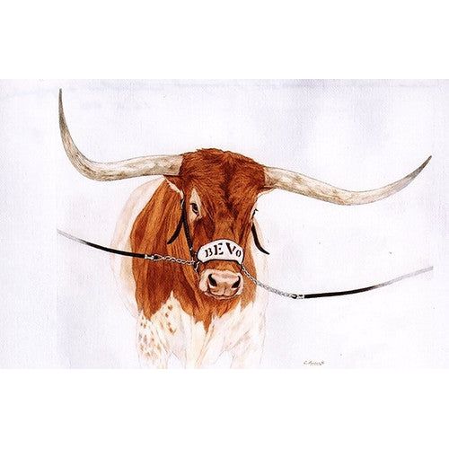 Texas Tough Bevo XV Signed Print By Cathy Munson - Image 2