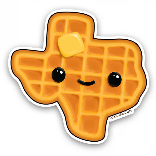 Texas Waffle Sticker (LUX S18) - Image 2