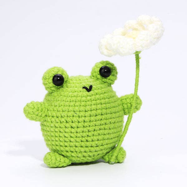 The LOOP Brigade: DIY Mini Crochet Plush Toy Complete Kit For Beginners - Bogart the Frog - Image 3