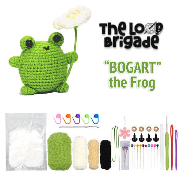 The LOOP Brigade: DIY Mini Crochet Plush Toy Complete Kit For Beginners - Bogart the Frog - Image 6