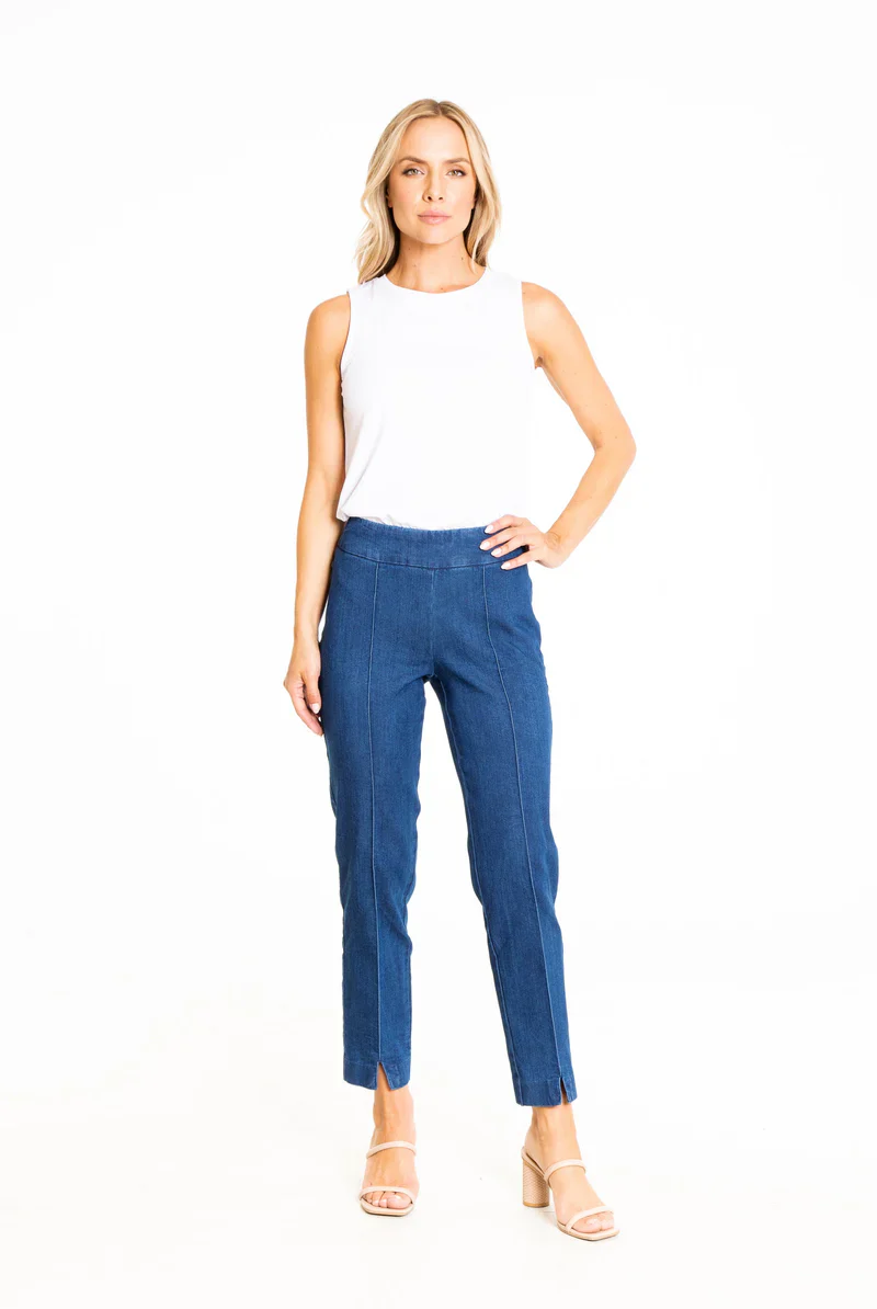 Thin Her Pull-On Stretch Denim Ankle Pant (9827P)( 3 colors ) - Image 3