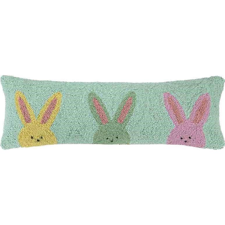 Three Peeping Bunnies Pillow (30HRS688C24OB)
