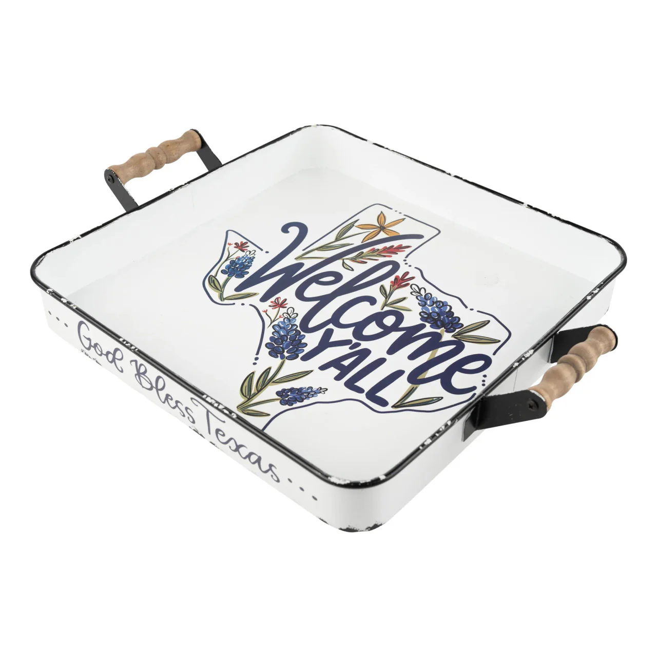 Welcome Y'all Texas Enamel Tray (54133409) - Image 2