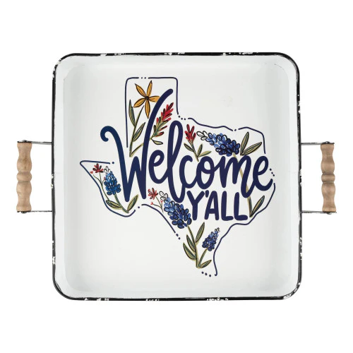Welcome Y'all Texas Enamel Tray (54133409) - Image 3