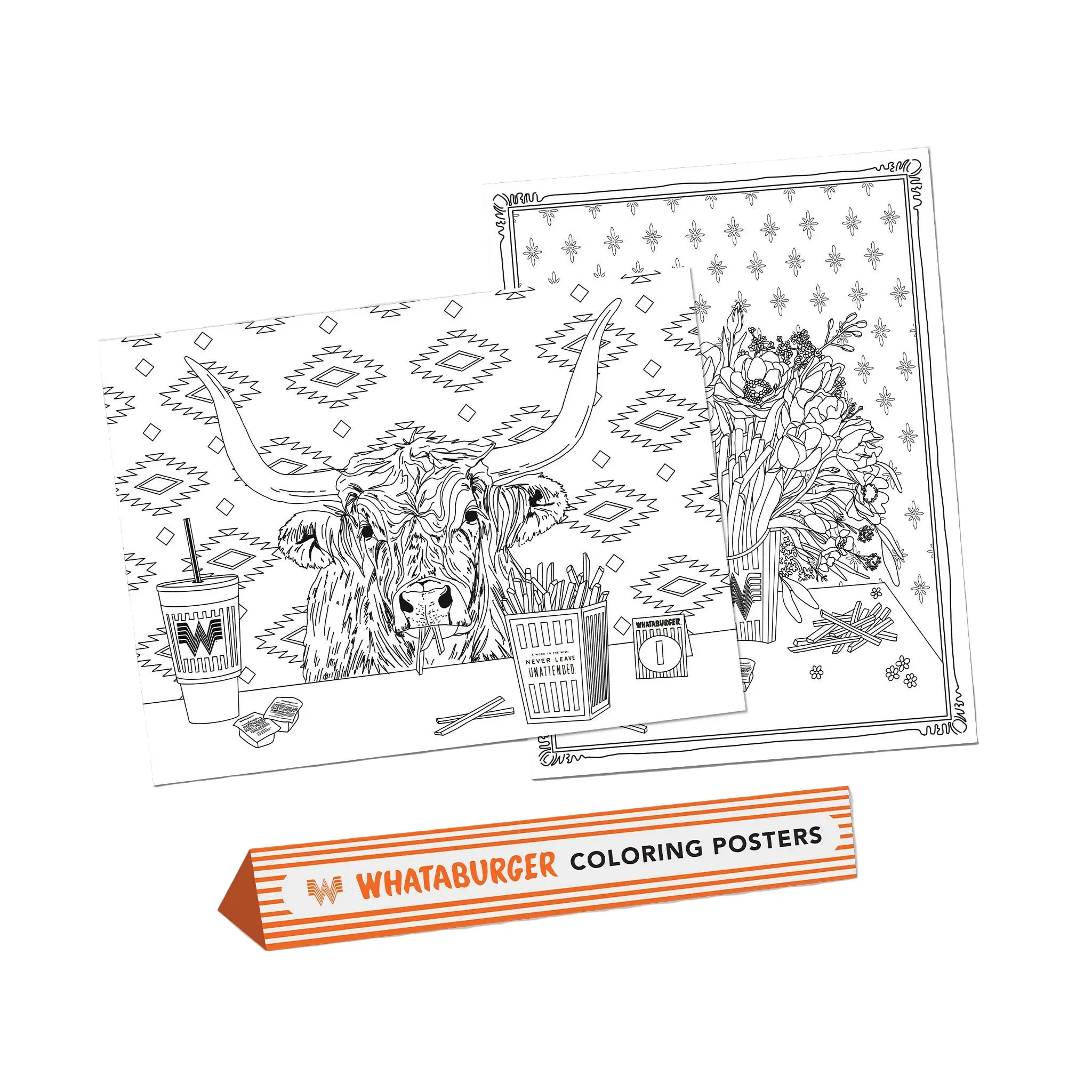 Whataburger Coloring Posters: Fun Food-Themed Coloring
