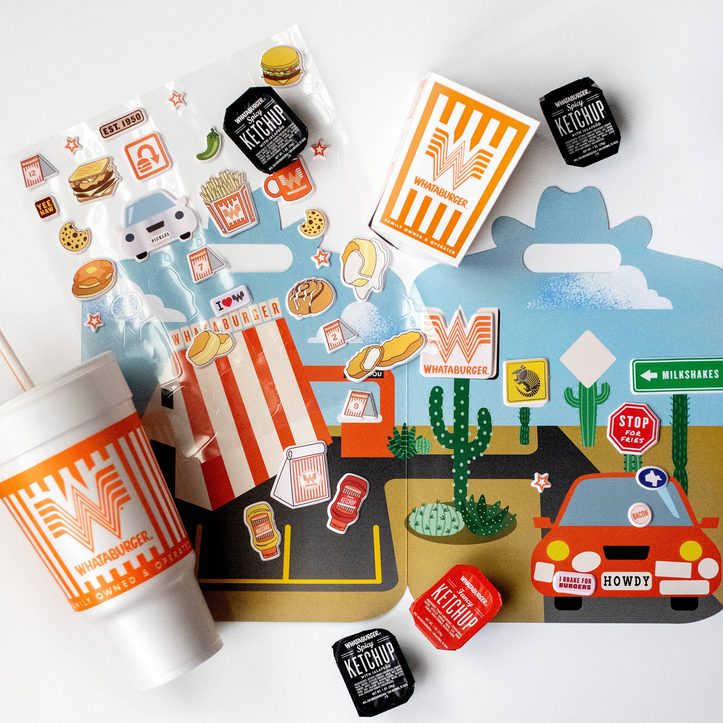 Whataburger Little Foodies Reusable Sticker Play Set (Texas) - Image 7