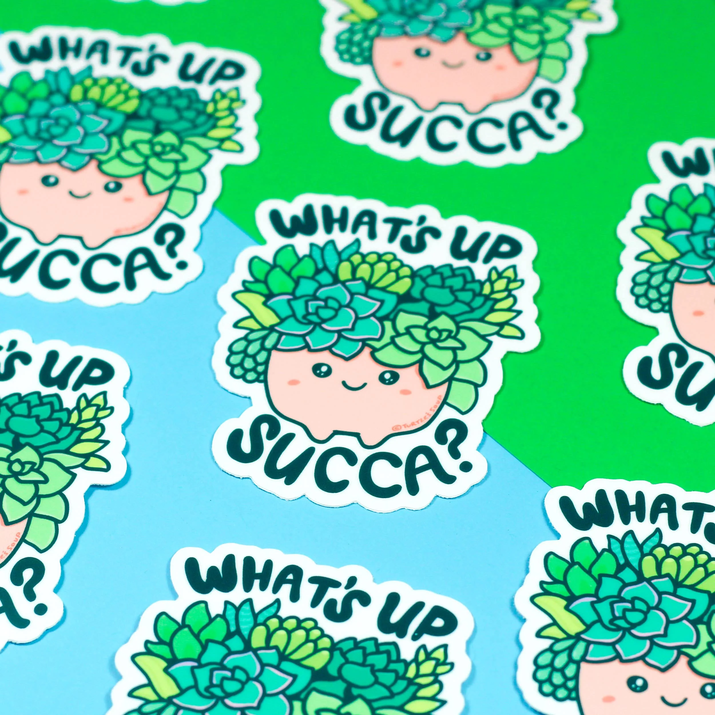 What's Up Succa Succulent Vinyl Sticker - Image 2