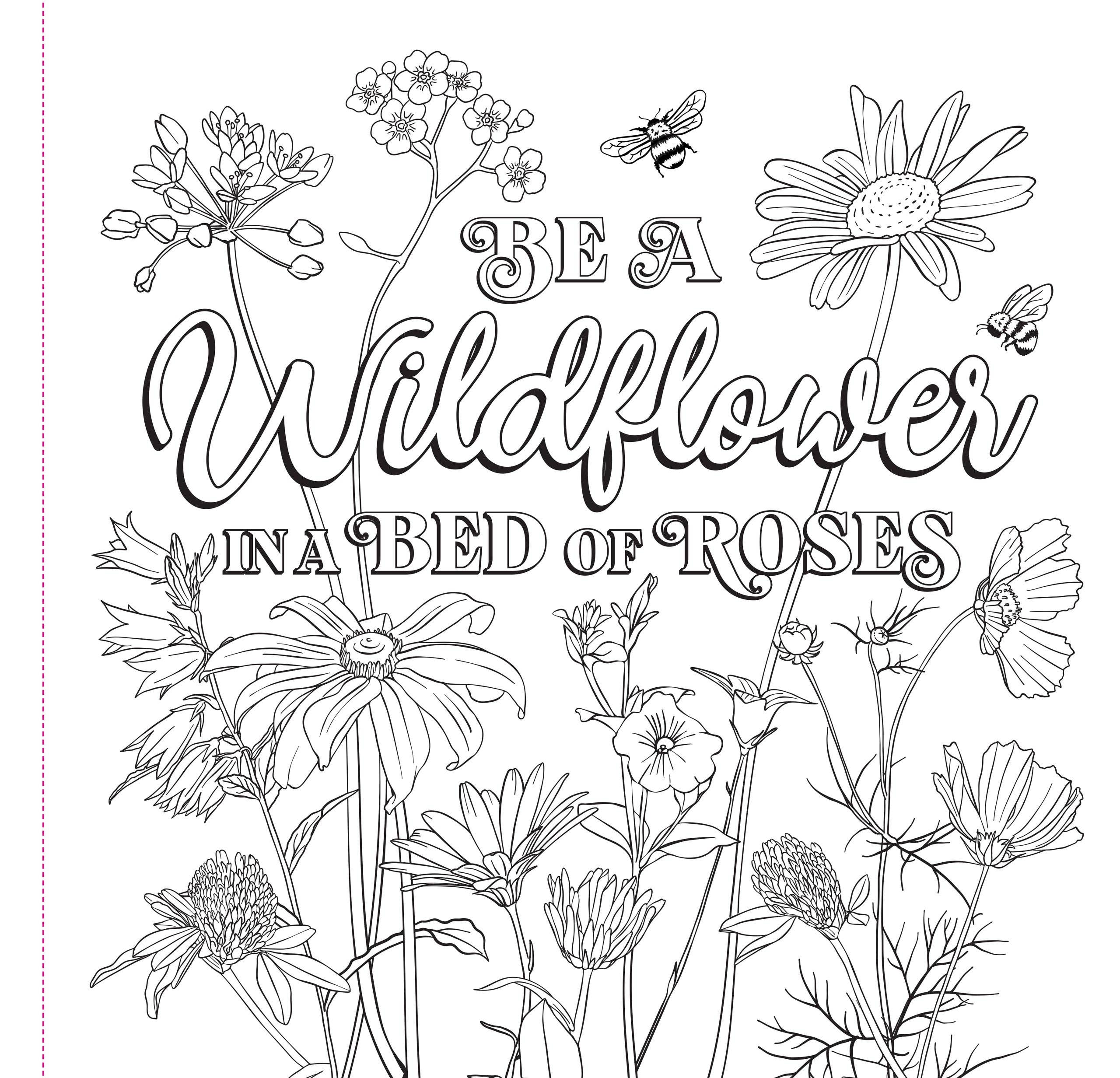 Wildflowers Adult Coloring Book - Image 5