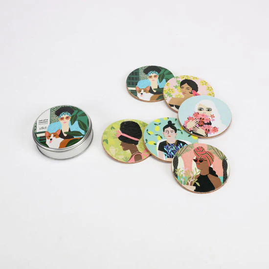 Women Coaster Set (Set of 6) (YR0012)