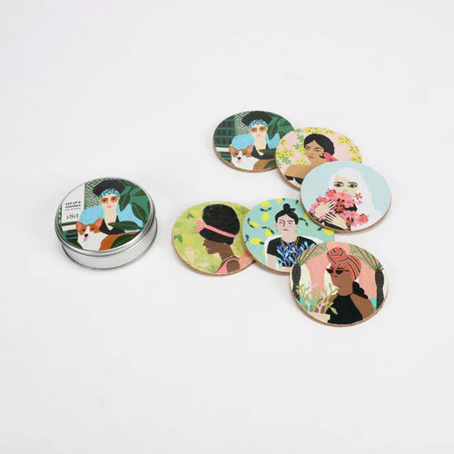 Women Coaster Set (Set of 6) (YR0012) - Image 2
