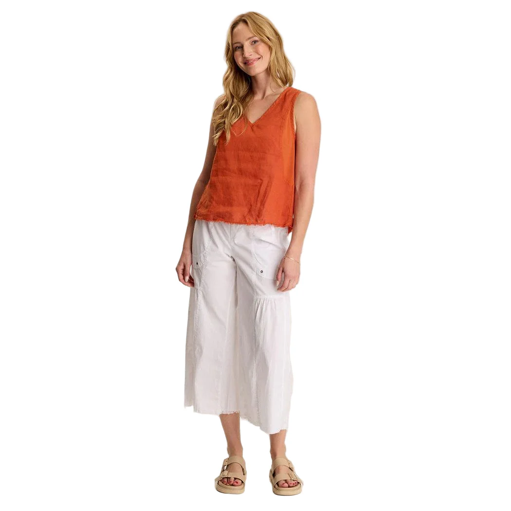 XCVI Estine Linen Raw Edged Hem Tank (ORLE) - Image 3