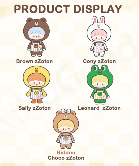 zZoton x LINEFRIENDS My Best Friends Series Plush Blind Box - Image 2